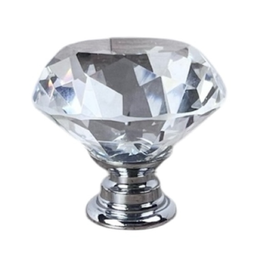 The Renovator’s Supply Clear Glass Faceted Gemstone Knob Drawer Pulls